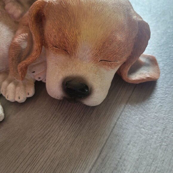 Posee Sleeping Dog & Cat Resin FigurineAnimal Sculpture Home Decor - Picture 2 of 6